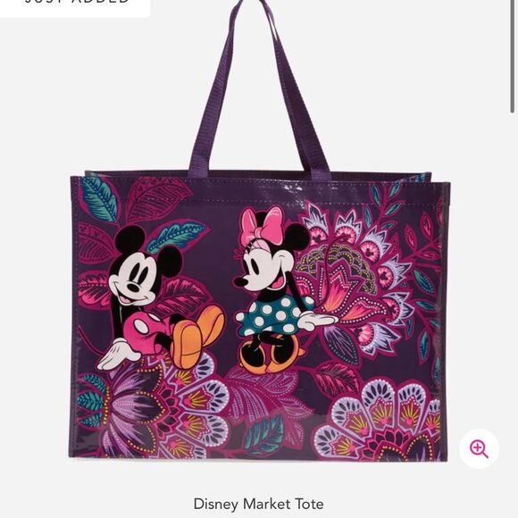 Vera Bradley Handbags - Vera Bradley Disney Market Tote Bag Mickey & Minnie's Flirty Floral NWT